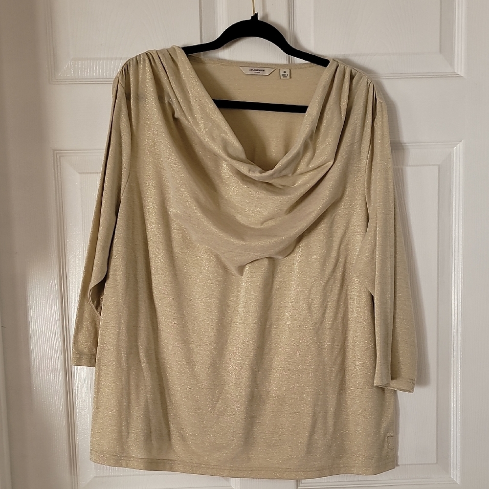 Gold Cowl Neck Top